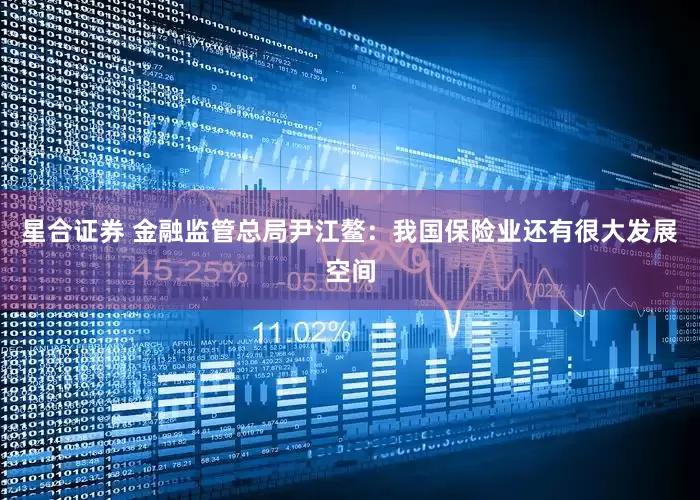 星合证券 金融监管总局尹江鳌：我国保险业还有很大发展空间
