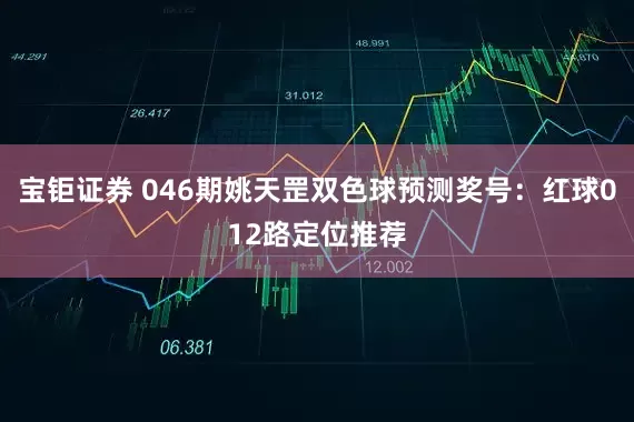 宝钜证券 046期姚天罡双色球预测奖号：红球012路定位推荐